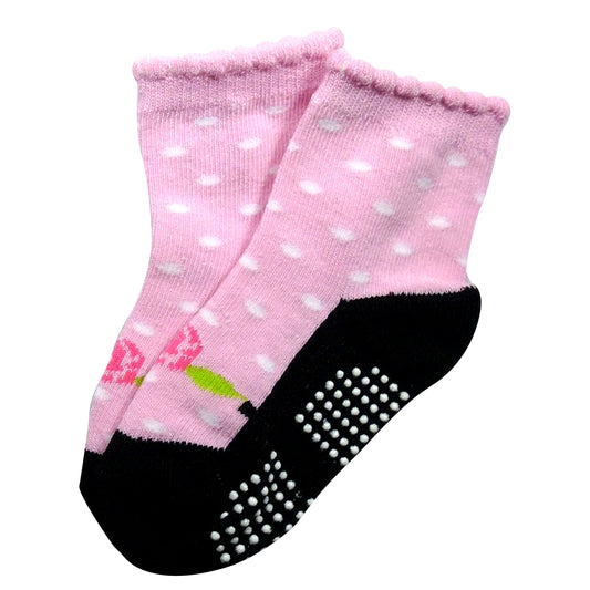 Anti-Skid Socks~Pink & Black