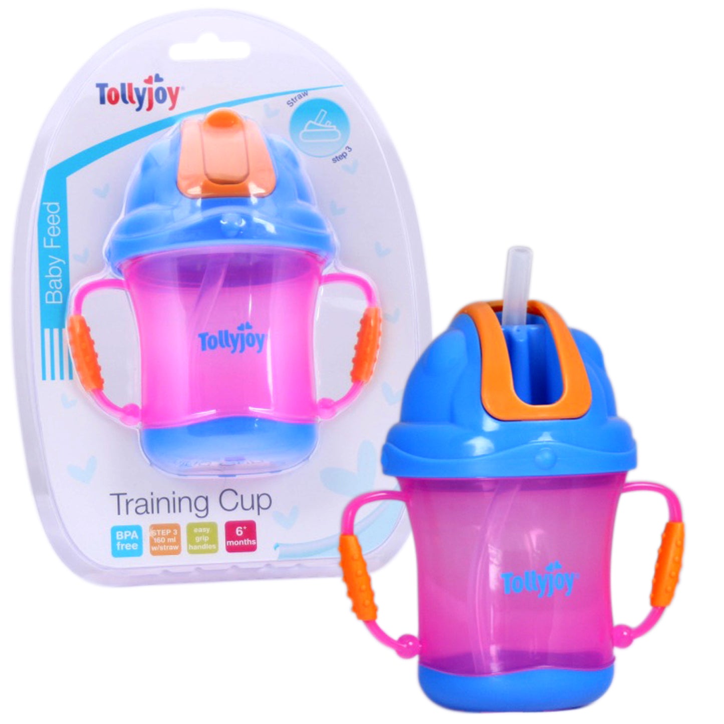 Straw Training Cup~Pink(Without Packing)