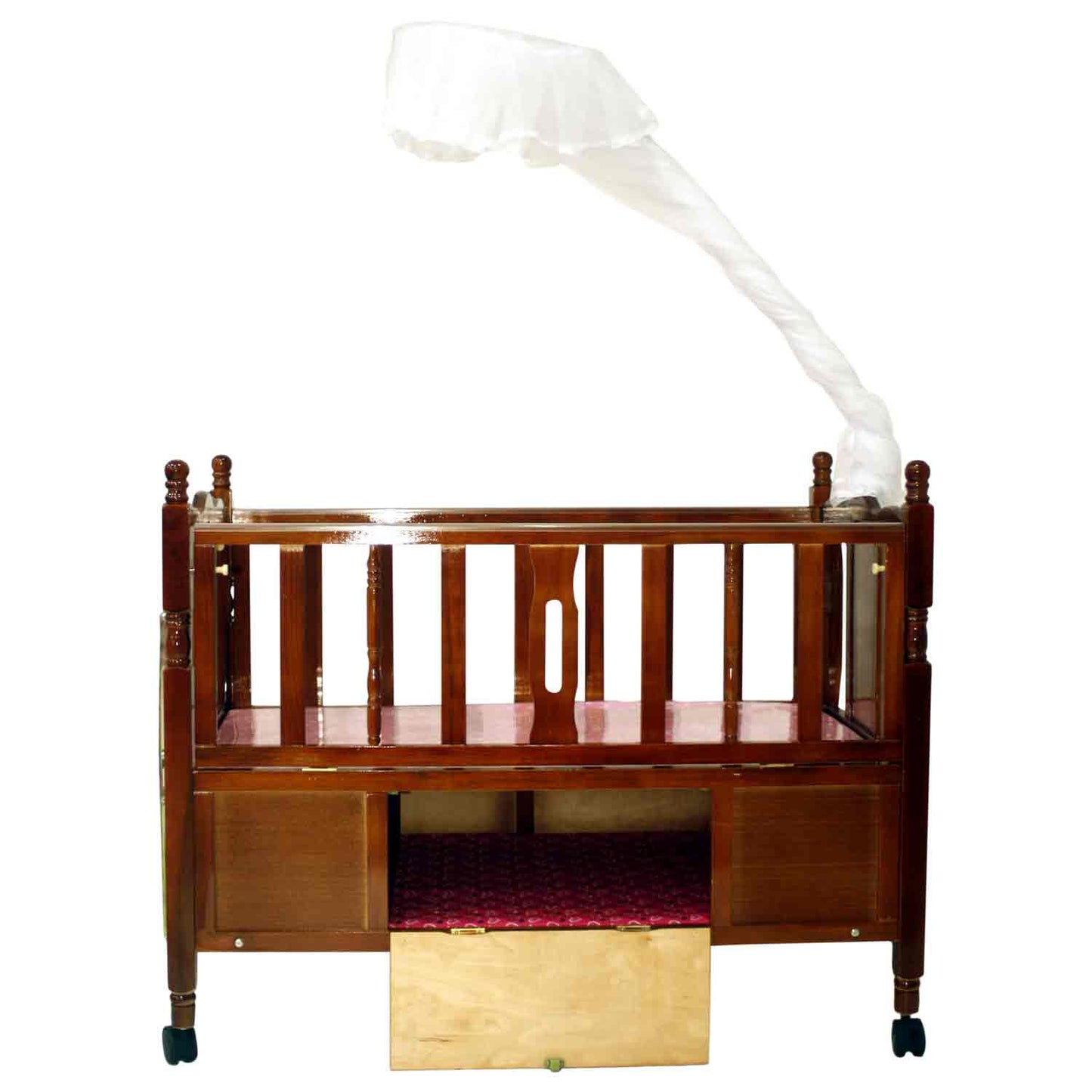 Baby Deluxe Wooden Cot(Without Packing)