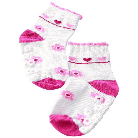 Anti-Skid Socks~Pink Flowers